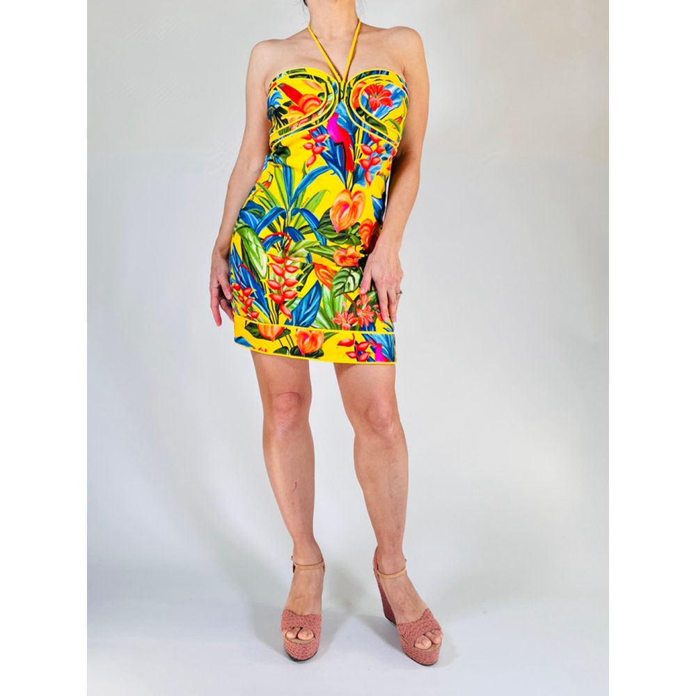 FARM Rio Tropical Yellow Mini Dress